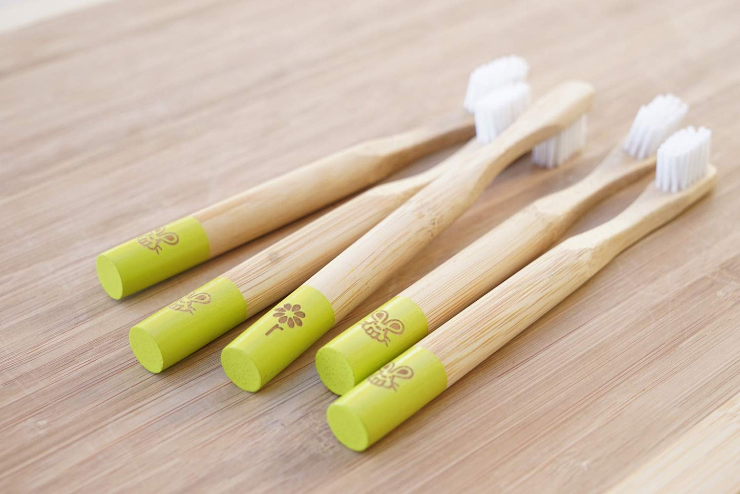 Organic Bamboo Baby Kids Toothbrush - 100% Safe Infant Toddler Toothbrush 6 to 12 Months and Up, Natural Bpa-Free Biodegradable Wood Extra Soft Bristles Children'S Dental Care (3 Pack)