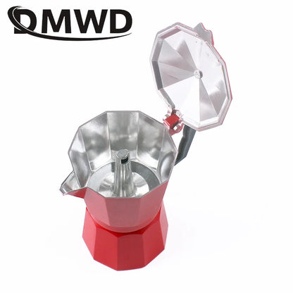 300/600Ml Stovetop Italian Moka Espresso Aluminum Geyser Coffee Maker Mocha Kettle Latte Percolator Pot Filter Cafetiere Pitcher