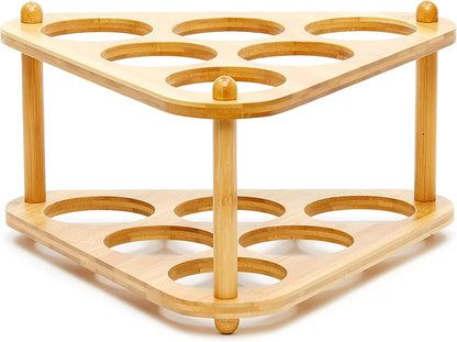 Bamboo Wine Rack, 6 Compartments, Assembly Required