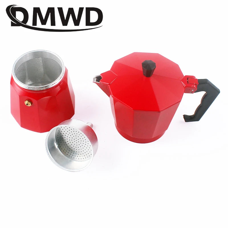 300/600Ml Stovetop Italian Moka Espresso Aluminum Geyser Coffee Maker Mocha Kettle Latte Percolator Pot Filter Cafetiere Pitcher