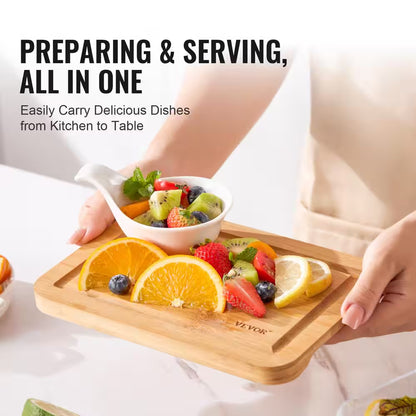 Cutting Board, 3-Pieces, Premium Versatile Bamboo Cutting Board with Food-Grade Oil and Juice Groove, Sturdy and Durable