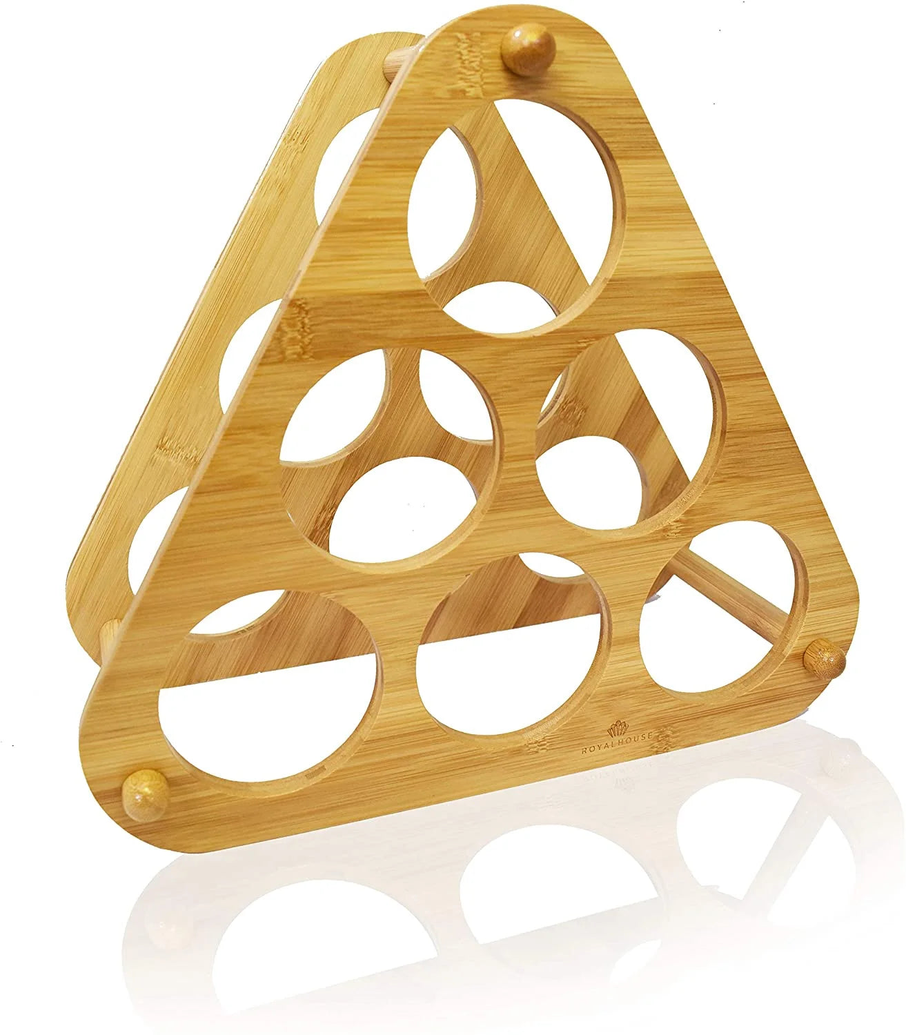 Bamboo Wine Rack, 6 Compartments, Assembly Required