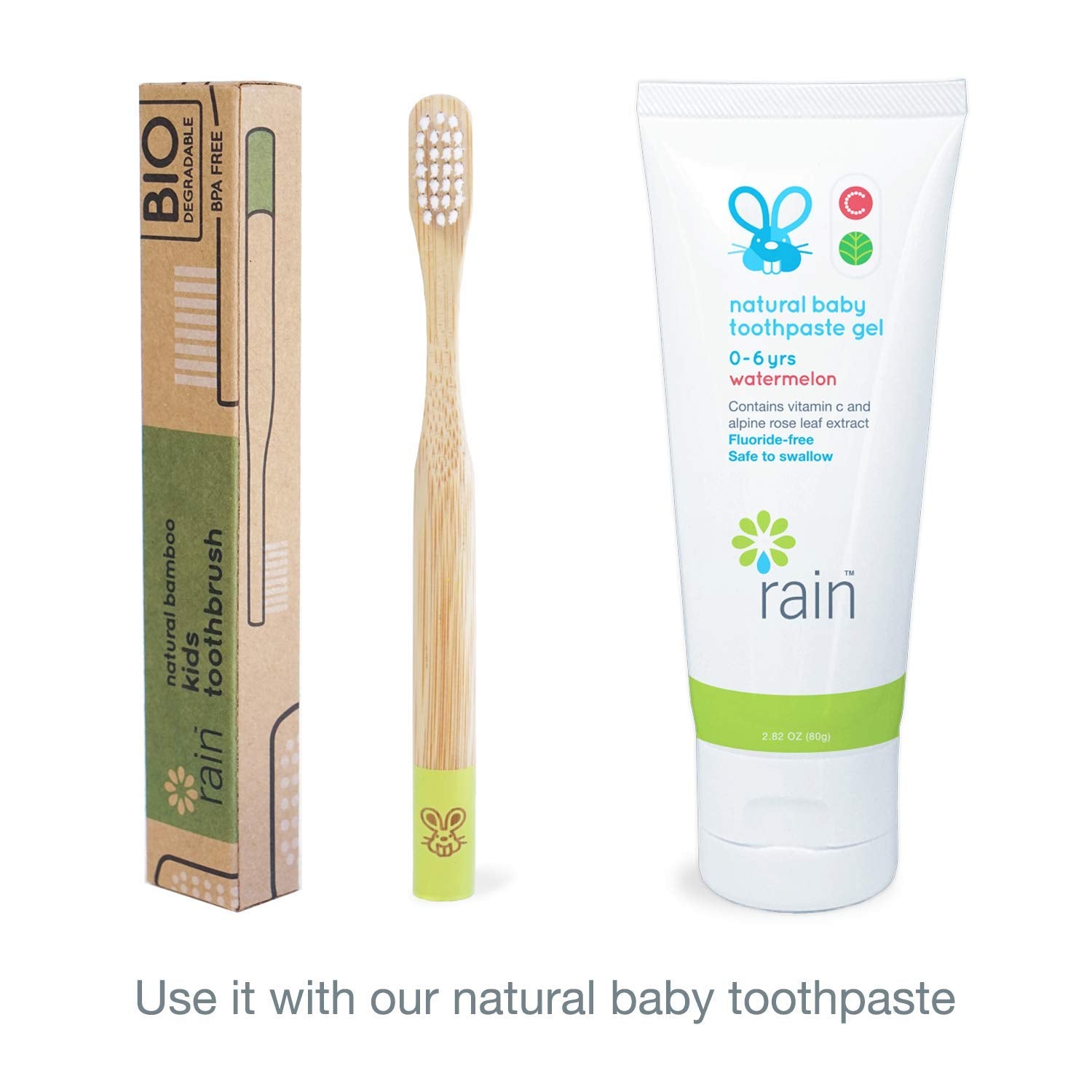 Organic Bamboo Baby Kids Toothbrush - 100% Safe Infant Toddler Toothbrush 6 to 12 Months and Up, Natural Bpa-Free Biodegradable Wood Extra Soft Bristles Children'S Dental Care (3 Pack)