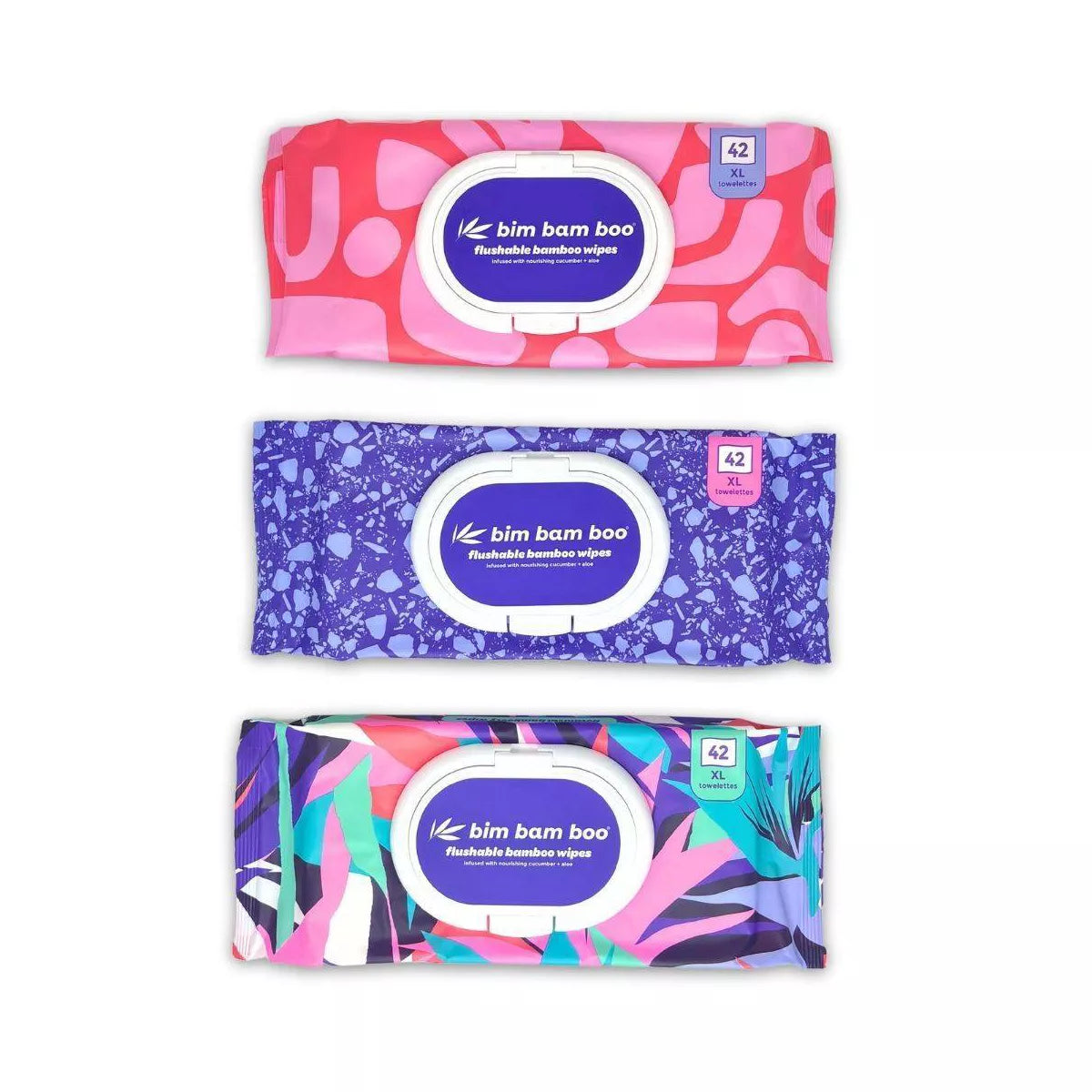Bim Bam Boo Bamboo Flushable Wipes - 3Pk/42Ct