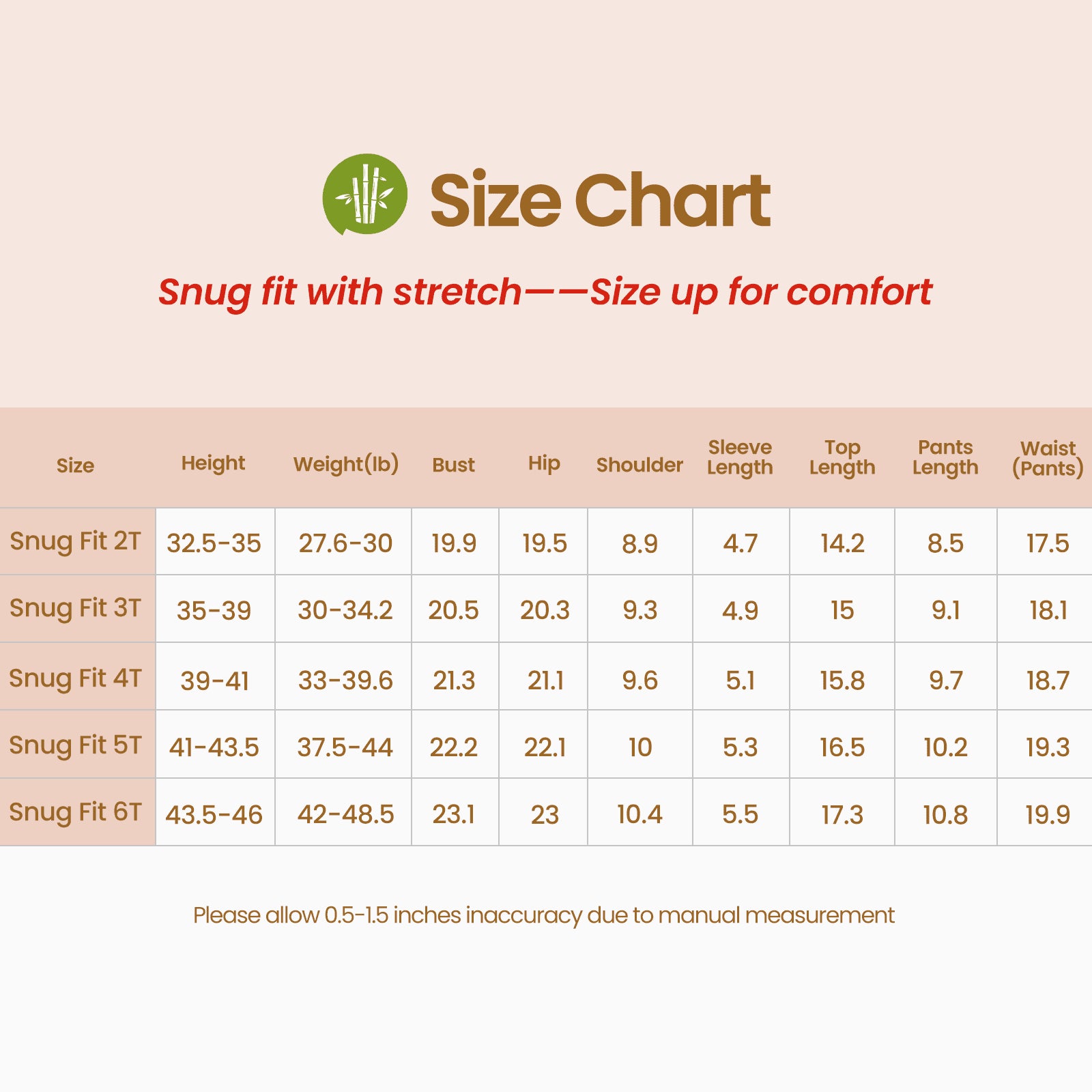 Toddler Girls Pajamas Viscose from Bamboo Kids 2-Piece Pj Set Gifts Short Sleeve Tops Pants Snug Sleepwear Sizes 5T