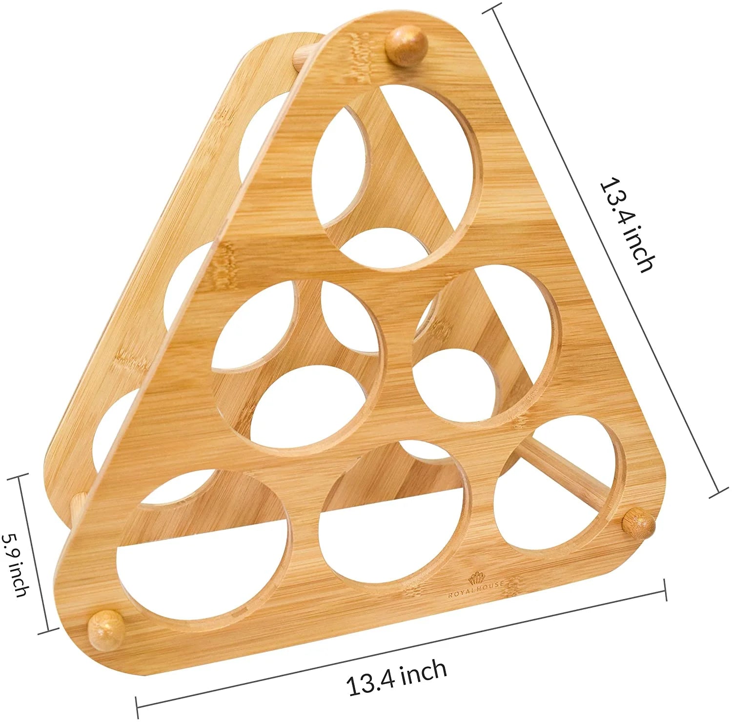 Bamboo Wine Rack, 6 Compartments, Assembly Required