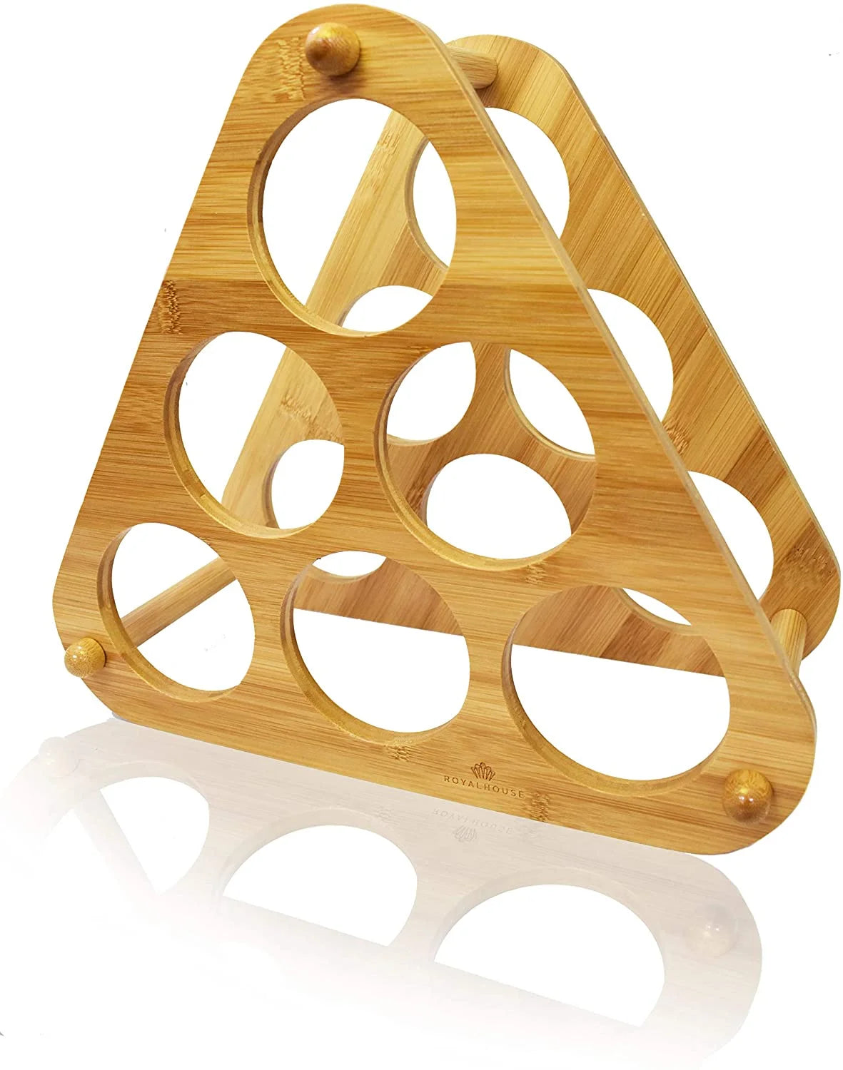 Bamboo Wine Rack, 6 Compartments, Assembly Required