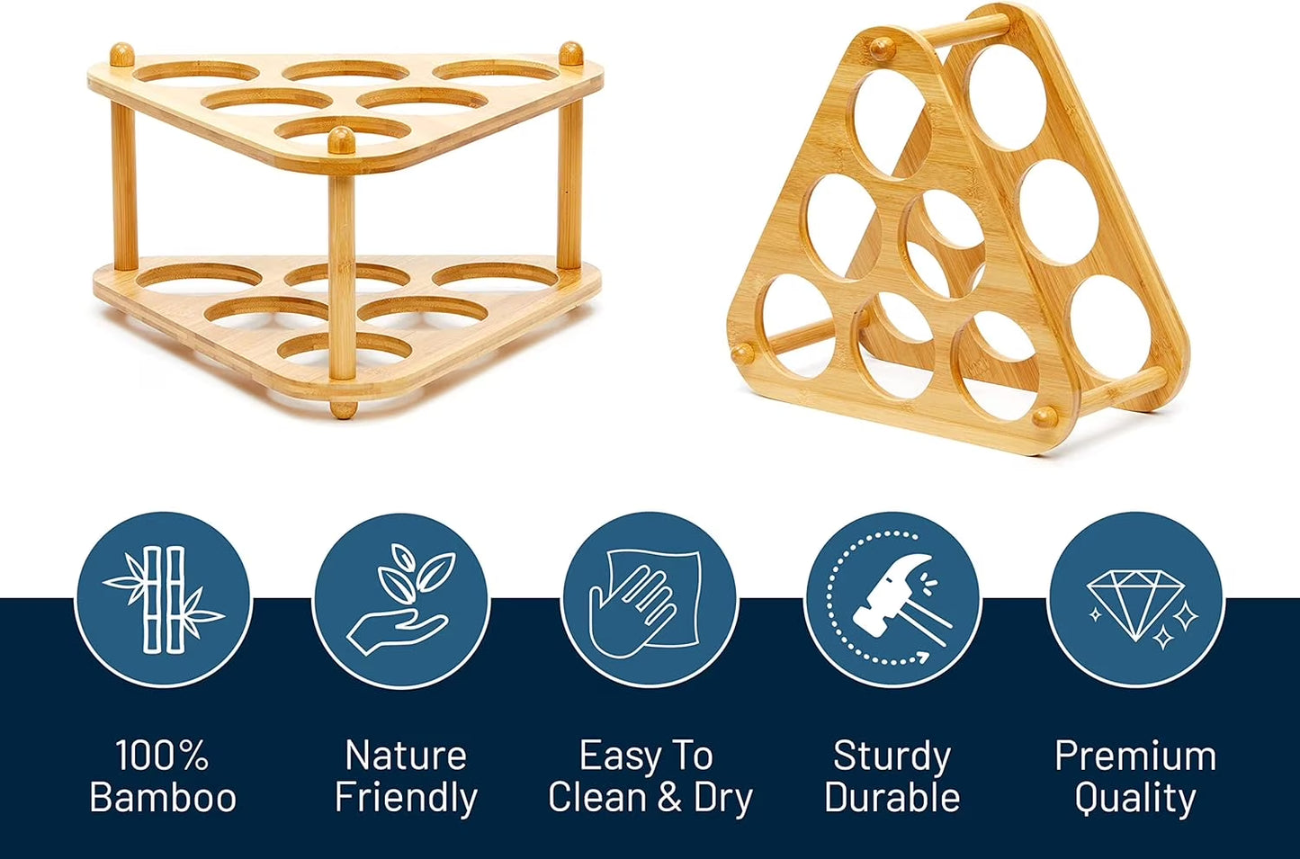 Bamboo Wine Rack, 6 Compartments, Assembly Required