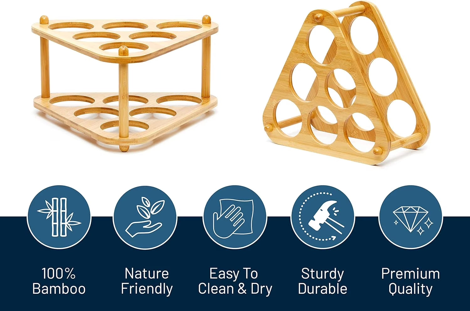 Bamboo Wine Rack, 6 Compartments, Assembly Required